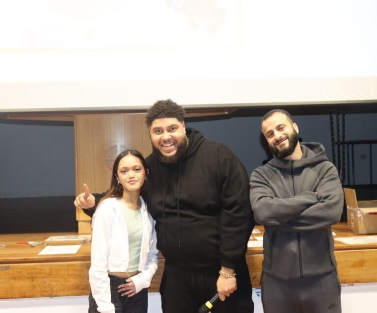 From left to right: Rowelyn-Jane, Big Zuu and Hyder